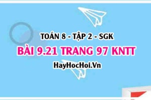 Bài 9.21 trang 97 Toán 8 Tập 2 Kết nối tri thức